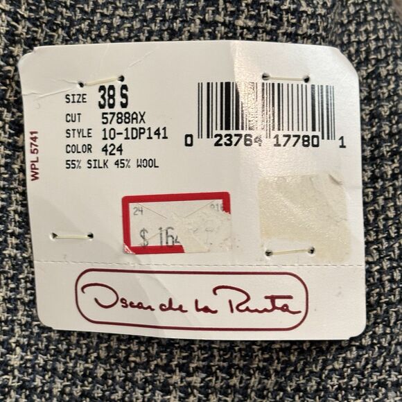 Oscar de la Renta Silk Wool Sport Coat Jacket Blazer Men's 38S NWT Vintage - Picture 4 of 10